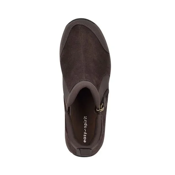 Easy Spirit Dark Brown Suede Evony Booties Ankle Boots Size 9.5M - Picture 7 of 14